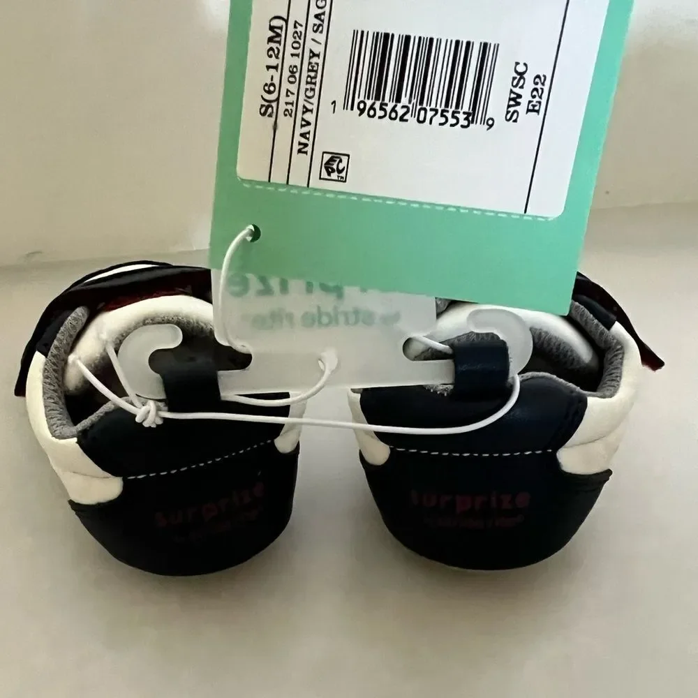 Surprize by stride rite navy / grey 6-12 month shoes